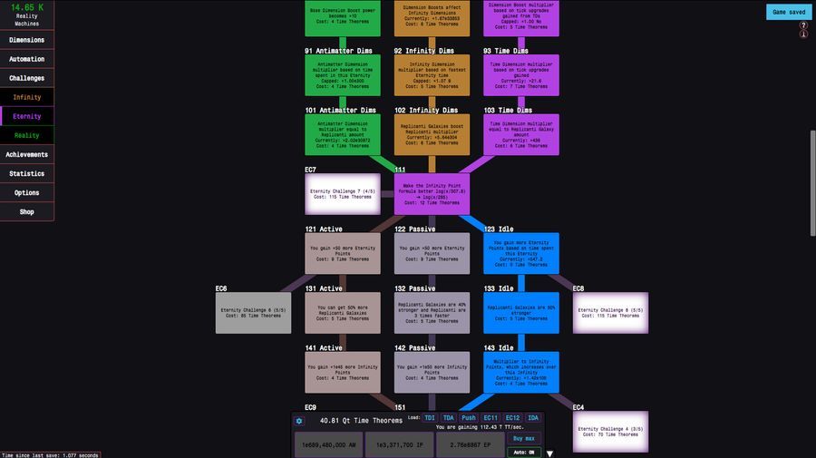 Antimatter Dimensions screenshot 3