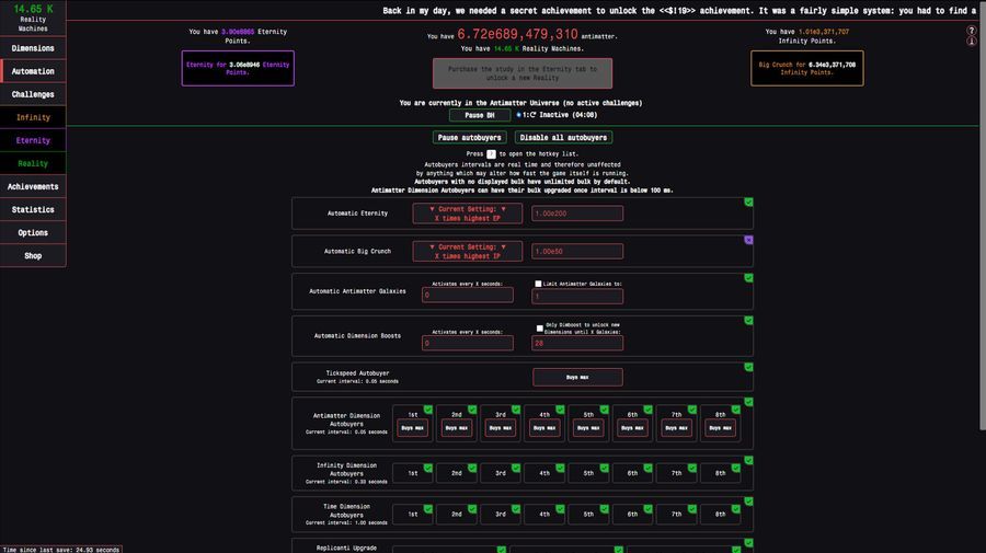 Antimatter Dimensions screenshot 4