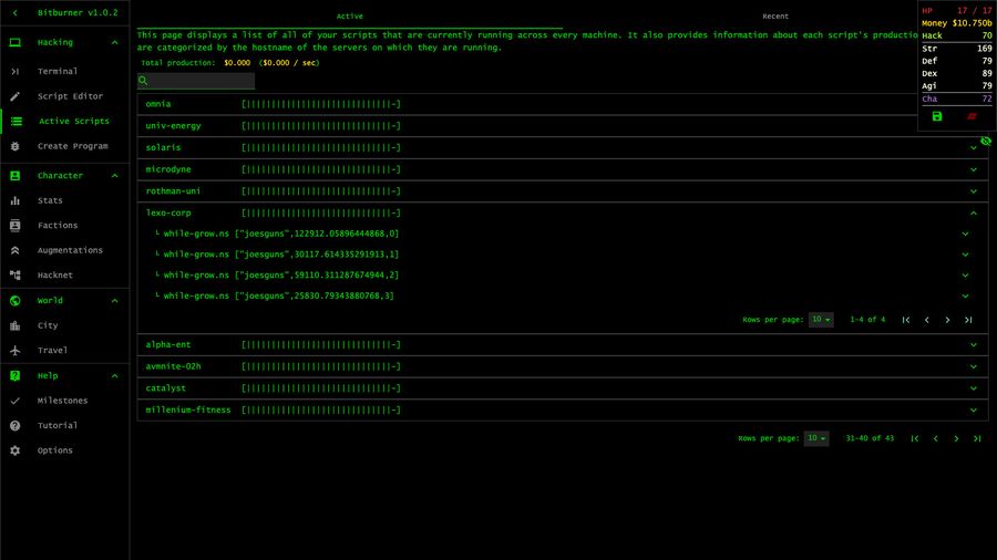 Bitburner screenshot 2