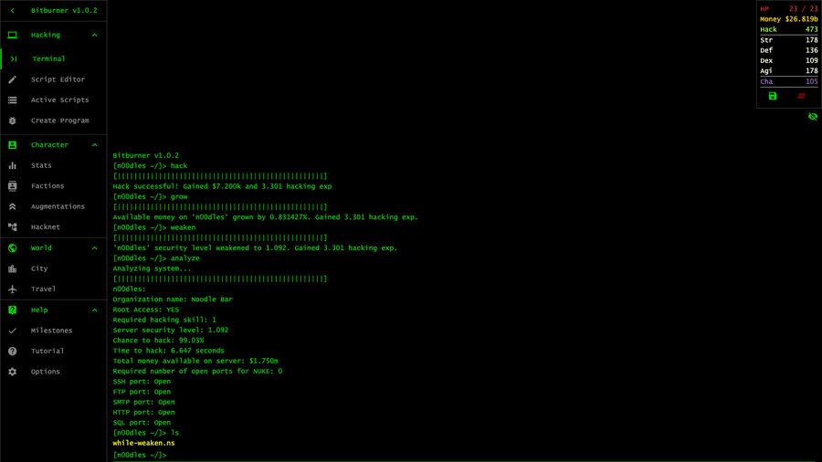 Bitburner screenshot 3